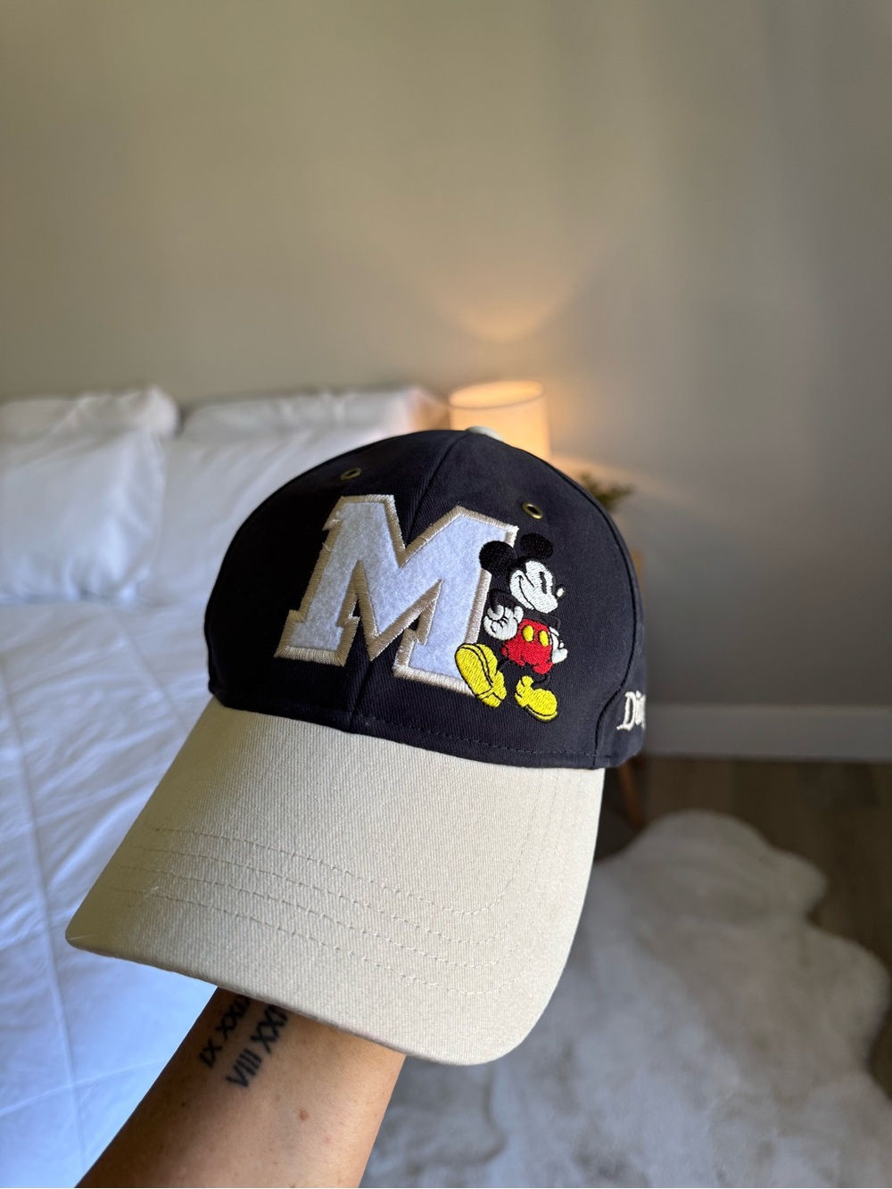Disney Light Blue & Black Mickey Embroidered Cap